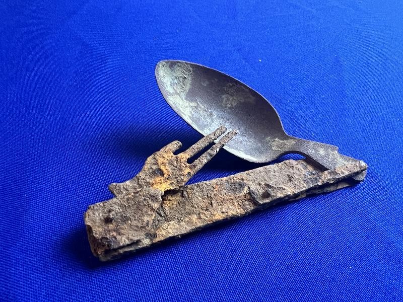 DUG CIVIL WAR UNION ARMY FORK & SPOON COMBO