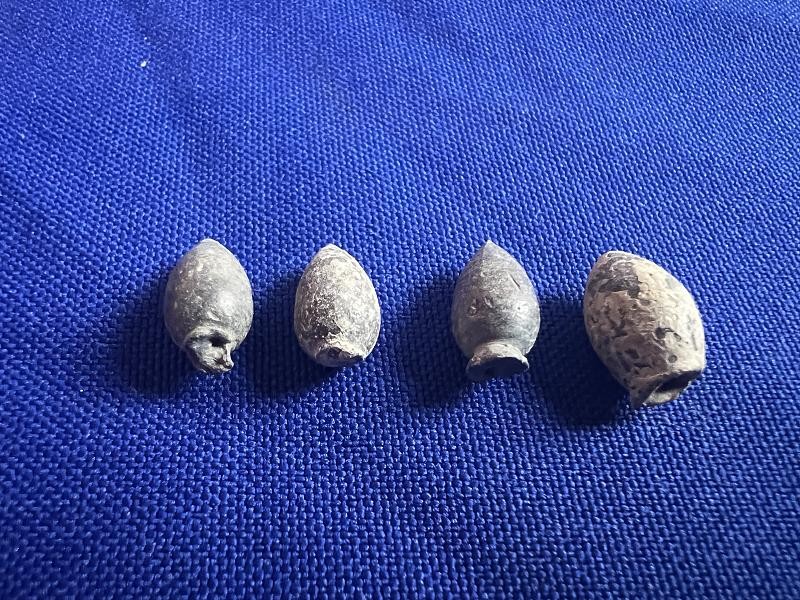 4 TEARDROP PISTOL CIVIL WAR BULLETS BULLET RELICS