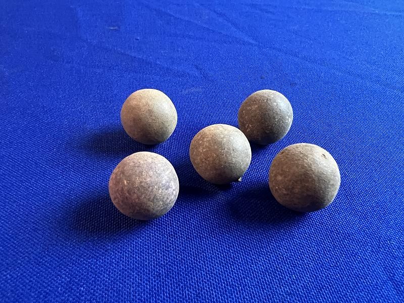 ORIGINAL FIVE CIVIL WAR ERA CLAY MABLES