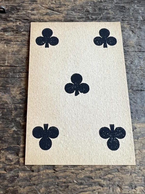 CIVIL WAR ERA POKER PLAYING CARD