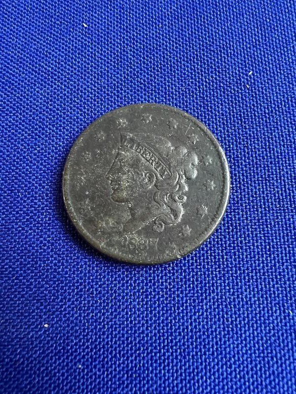 1837 US LARGE CENT COIN NICE SHAPE