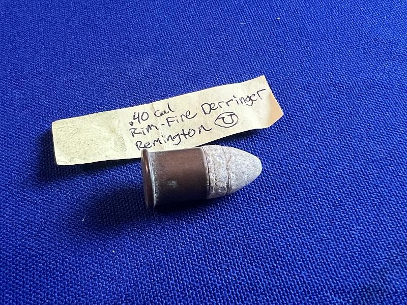 Civil War 40 cal Rimfire Derringer Cartridge in Excellent Condition