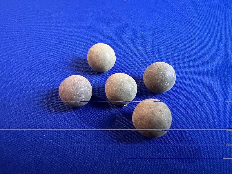 ORIGINAL FIVE CIVIL WAR ERA CLAY MABLES