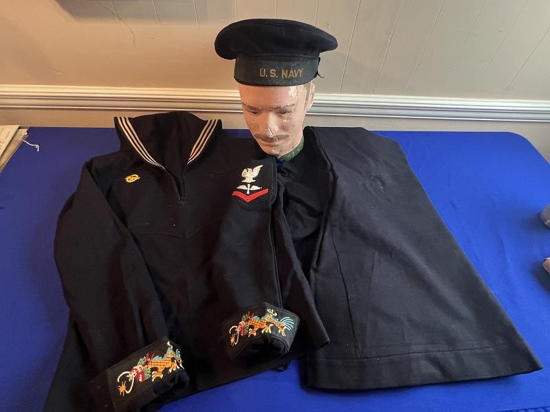 WW2 US NAVY JUMPER WITH PANTS UNIFORM WITH DRAGOON LIBERTY CUFFS