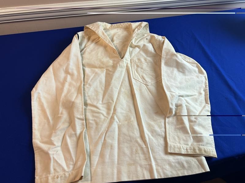 WW2 US NAVY WHITE JUMPER SAILOR ID TO D.M. BLAIR