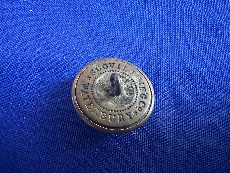 CIVIL WAR GAR VETERAN 1870s NEW YORK COAT BUTTON