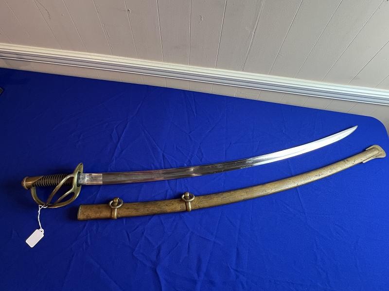 Rare Dated 1851 U.S. Model 1840 Ames Heavy Cavalry Saber Sword & Scabbard