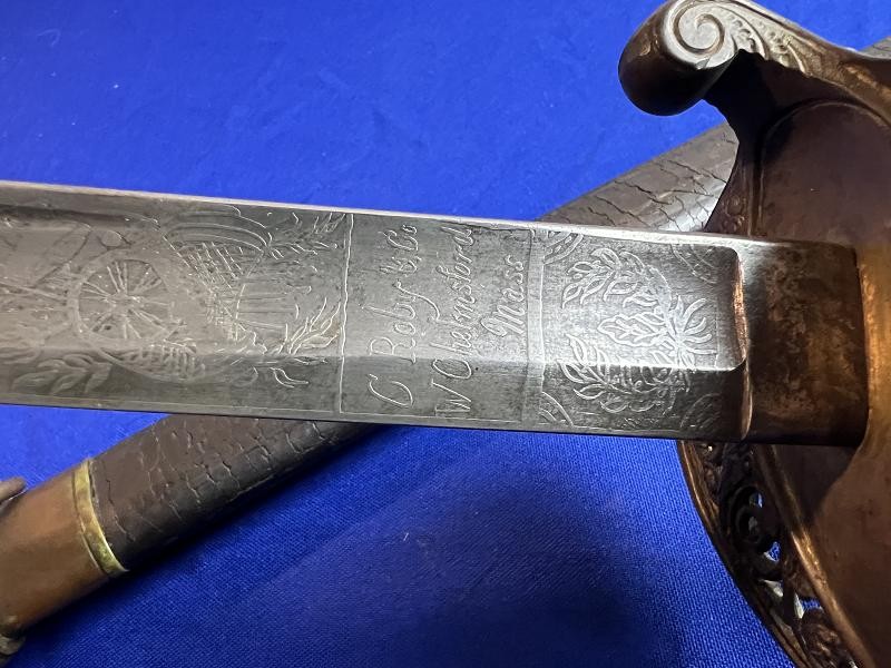 US MODEL 1850 FOOT OFFICERS SWORD BY C ROBY CO