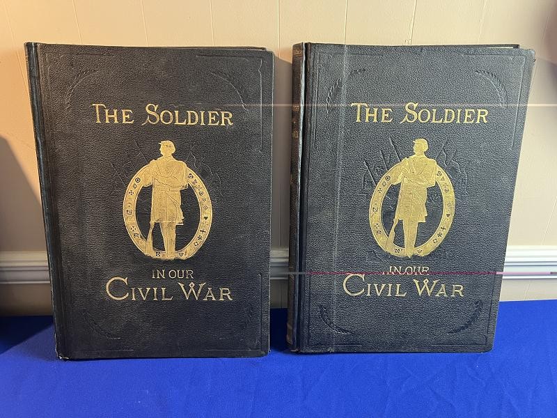 1895 FRANK LESLIES THE SOLDIER IN OUR CIVIL WAR TWO VOLUME BOOK SET