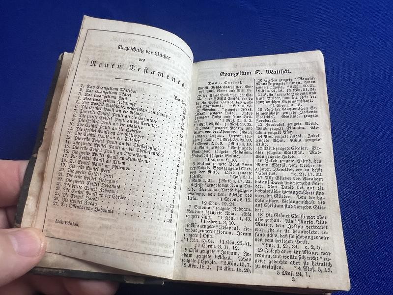 CIVIL WAR GERMAN 1862 NEW TESTIMENT POCKET BIBLE