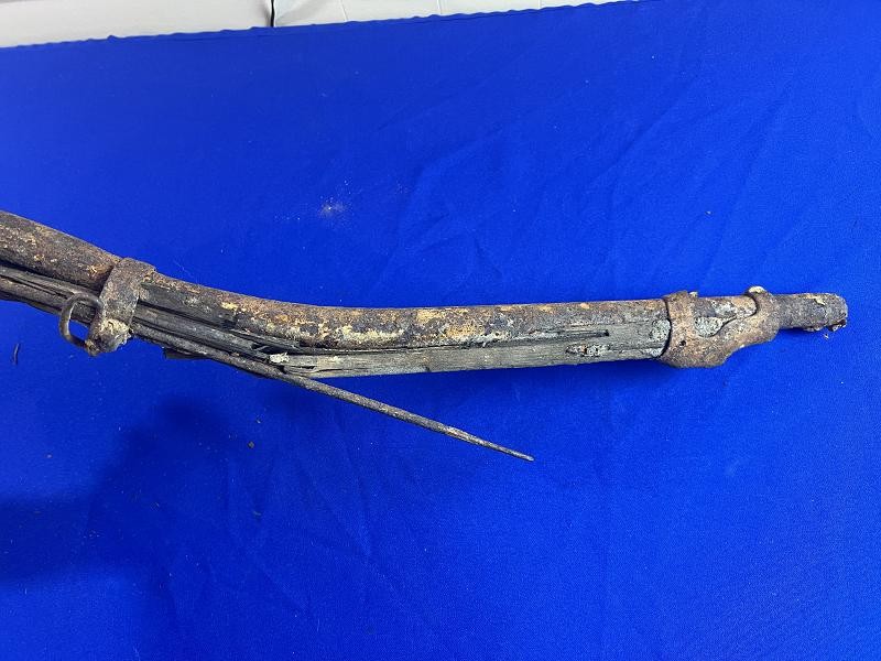 JAMES RIVER RECOVERED AUSTRIAN LORENZ RIFLE BARREL WITH PART STOCK AND RAMROD