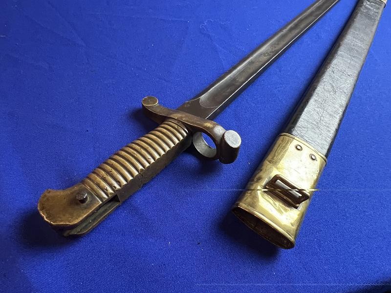 US M1855 SABER BAYONET W/ SCABBARD, FOR M1841 “MISSISSIPPI RIFLE