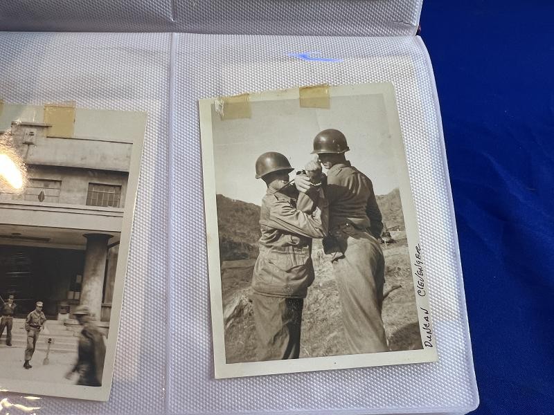 EXCELLENT US WWII & KOREAN WAR ALBUM OF 200 PHOTOS