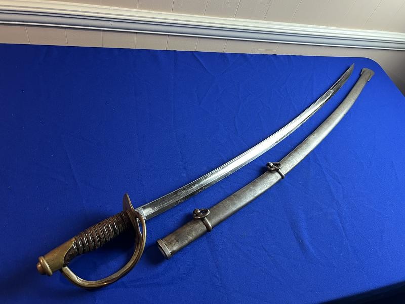 U.S. Civil War M1860 Light Cavalry Saber Sword Mansfield & Lamb Dated 1865
