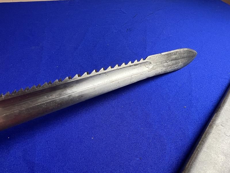 SWISS M1914 PIONEER SAWBACK BAYONET AND SCABBARD