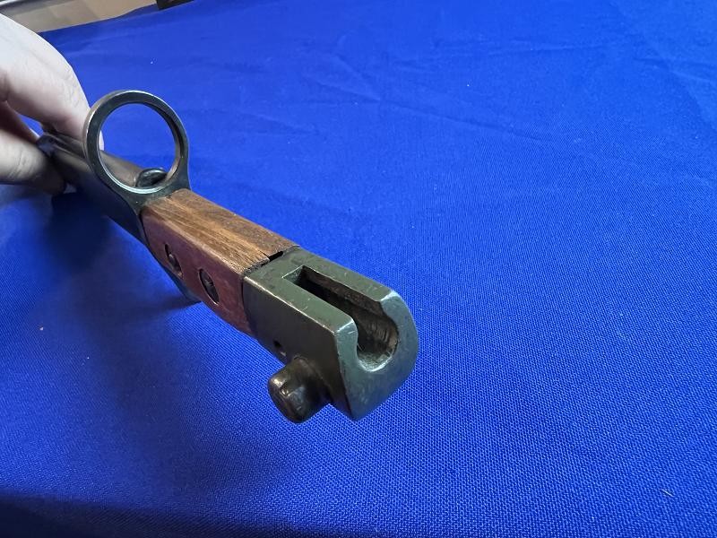 ORIGINAL BRITISH NO.5 MKI JUNGLE CARBINE BAYONET WITH SCABBARD MARKED WSC