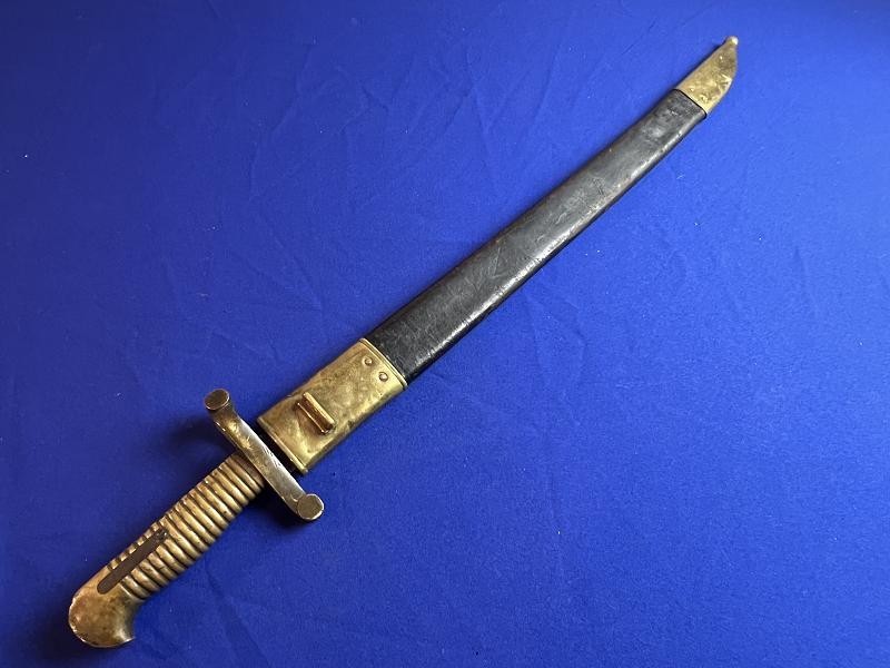 US M1855 SABER BAYONET W/ SCABBARD, FOR M1841 “MISSISSIPPI RIFLE