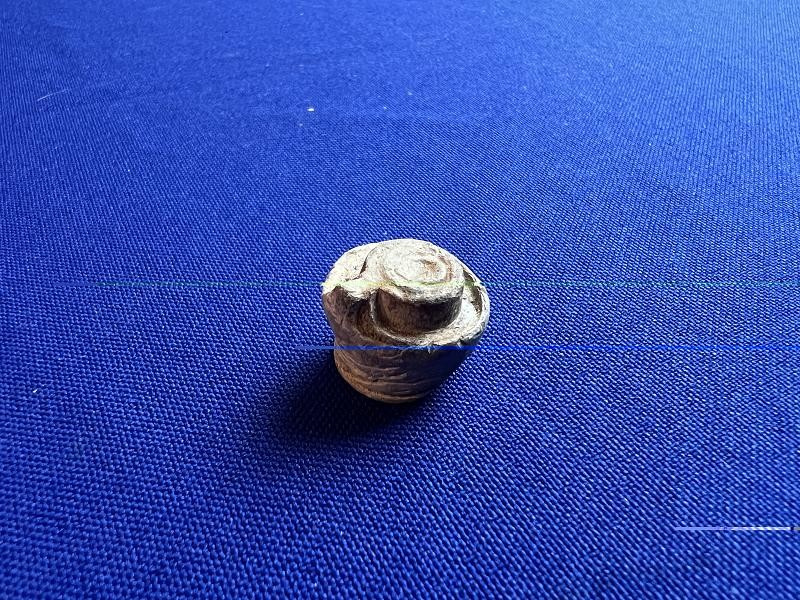 DUG CIVIL WAR CARVED LEAD NIPPLE PROTECTOR DALTON WINTER CAMP
