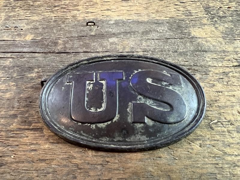 DUG US PATTERN 1839 CARTRIDGE BOX PLATE, BOYD & SONS BOX PLATE