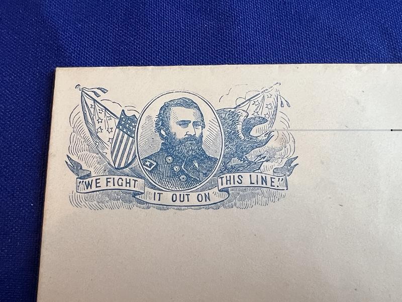 CIVIL WAR LETTER COVER GRANT WE FIGHT IT OUT ON THIS LINE