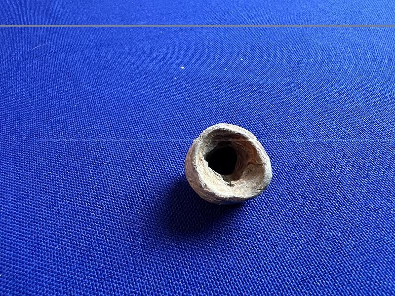 DUG CIVIL WAR CARVED LEAD NIPPLE PROTECTOR DALTON WINTER CAMP