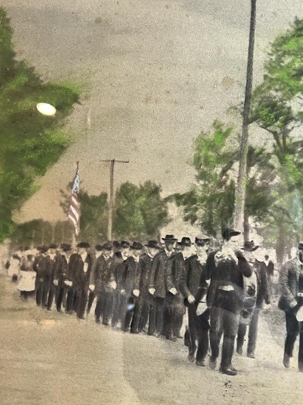 CIVIL WAR US VETERAN SOLDIERS WATERCOLOR HIGHLIGHTED PHOTOGRAPH