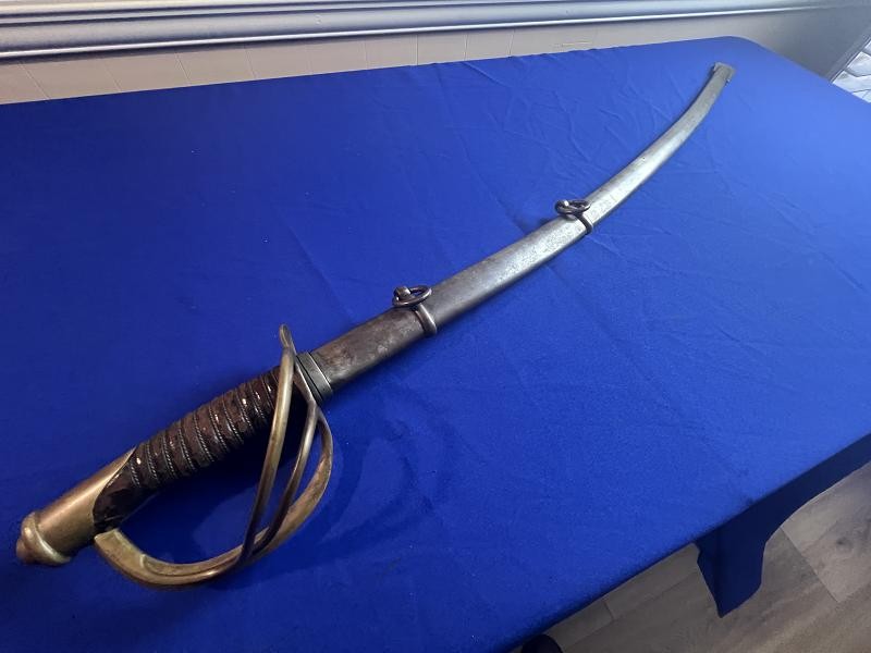 U.S. Civil War M1860 Light Cavalry Saber Sword Mansfield & Lamb Dated 1865