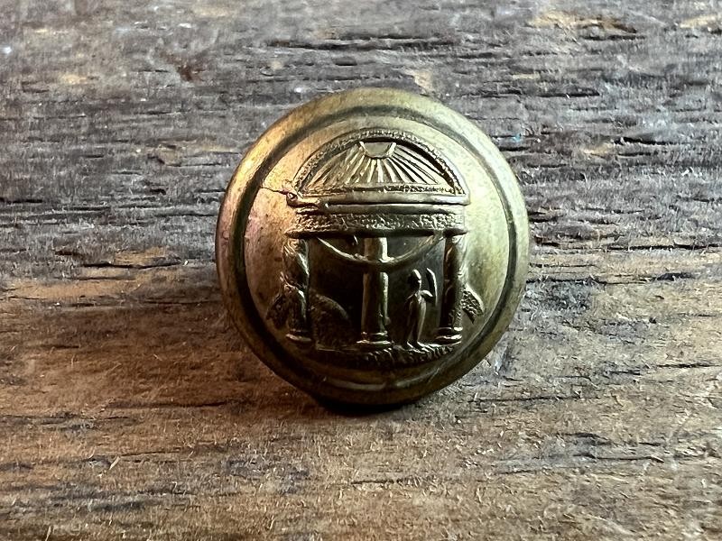 NON DUG CONFEDERATE GEORGIA CUFF BUTTON MINTZER BM