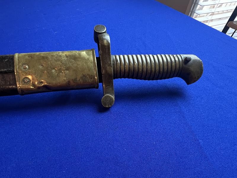 US M1855 SABER BAYONET W/ SCABBARD, FOR M1841 “MISSISSIPPI RIFLE