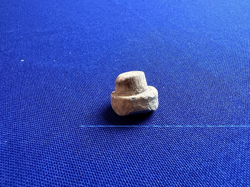 DUG CIVIL WAR CARVED LEAD NIPPLE PROTECTOR DALTON WINTER CAMP