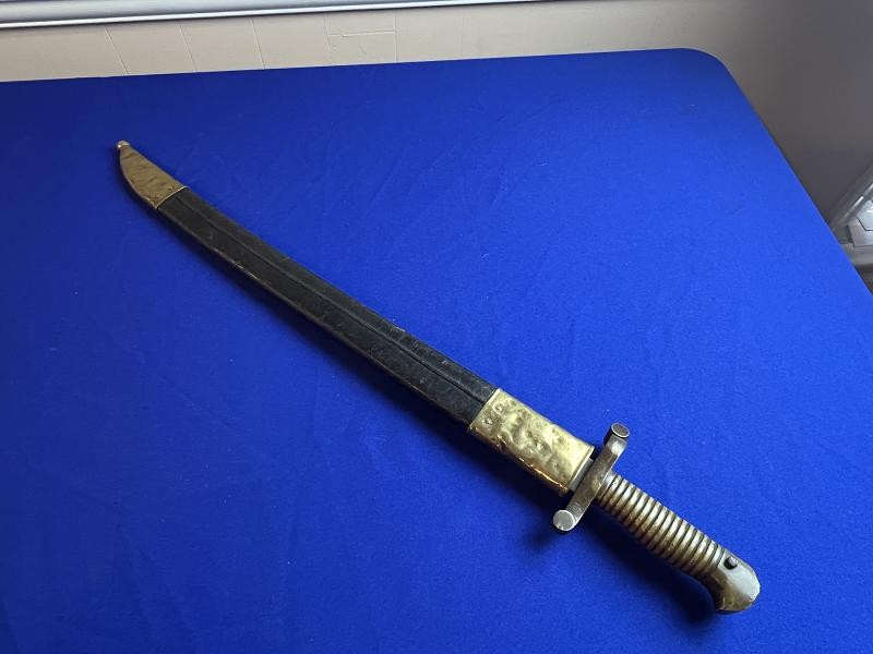 US M1855 SABER BAYONET W/ SCABBARD, FOR M1841 “MISSISSIPPI RIFLE