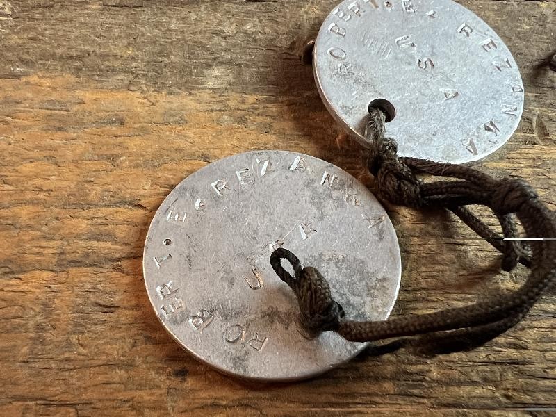 WW1 WWI US DOG TAGS ROBERT E REZANKA # 4247908
