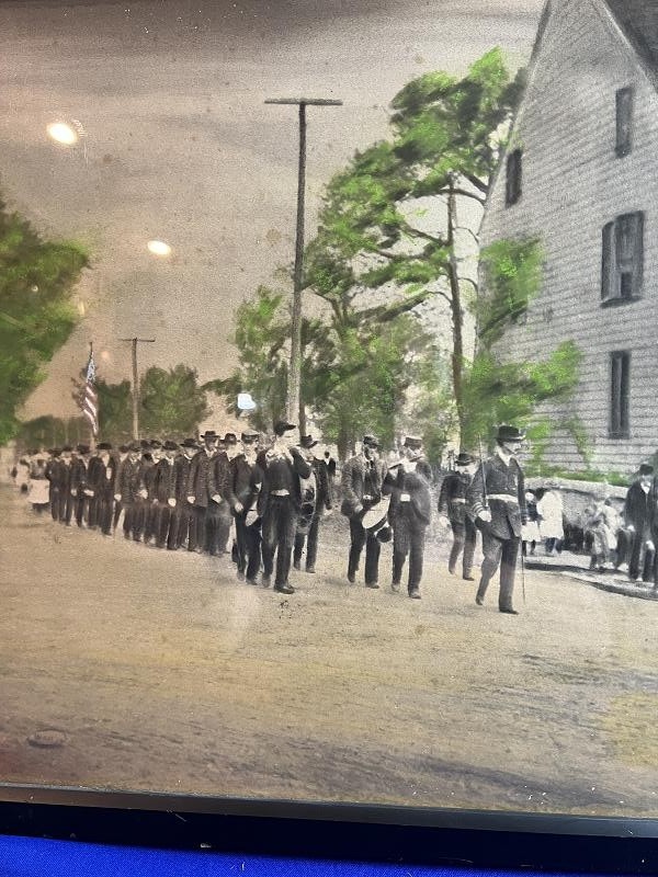 CIVIL WAR US VETERAN SOLDIERS WATERCOLOR HIGHLIGHTED PHOTOGRAPH