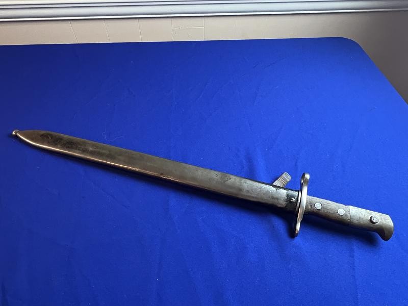 SWISS M1914 PIONEER SAWBACK BAYONET AND SCABBARD