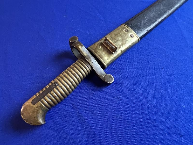US M1855 SABER BAYONET W/ SCABBARD, FOR M1841 “MISSISSIPPI RIFLE