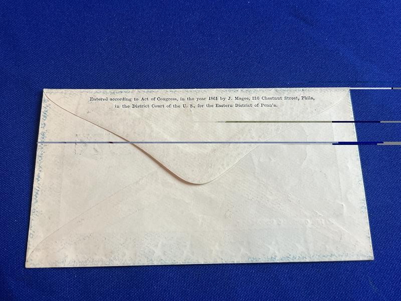 CIVIL WAR LETTER COVER WITH UNION GENERAL McCLELLAN PATRIOTIC STARS ON IT