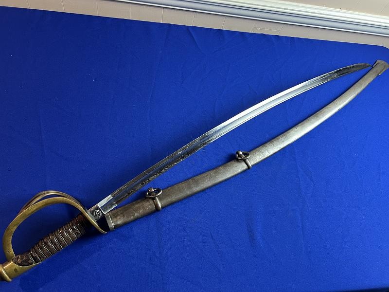 U.S. Civil War M1860 Light Cavalry Saber Sword Mansfield & Lamb Dated 1865