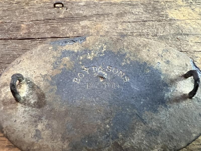 DUG US PATTERN 1839 CARTRIDGE BOX PLATE, BOYD & SONS BOX PLATE