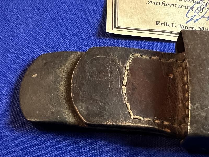 WWII WW2 German Army Buckle With Leather Tab