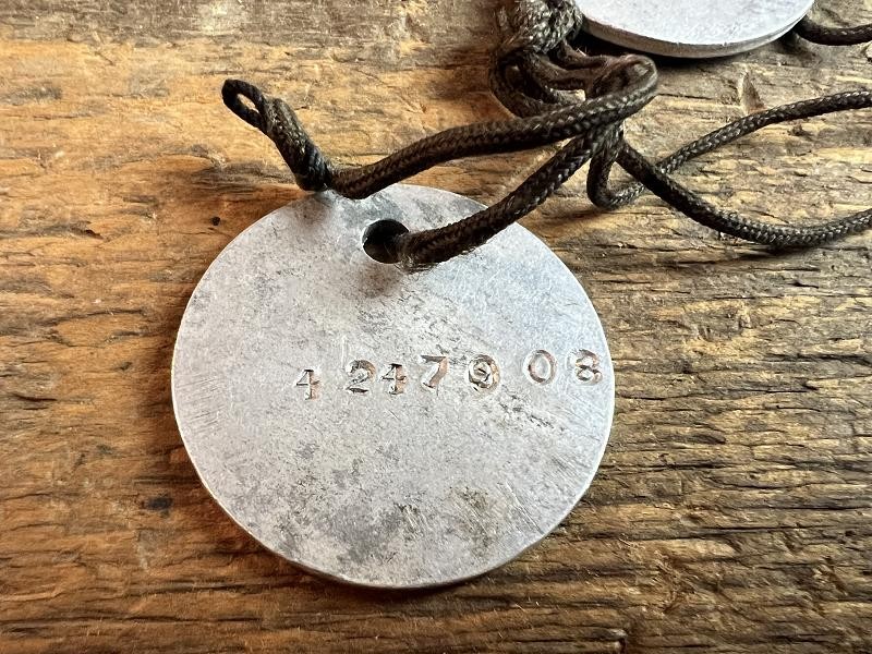 WW1 WWI US DOG TAGS ROBERT E REZANKA # 4247908