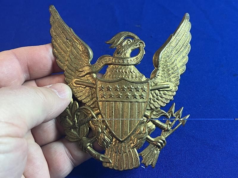 US MODEL 1881 EAGLE CAVALRY INSIGNIA FOR SHAKO PITH HELMET