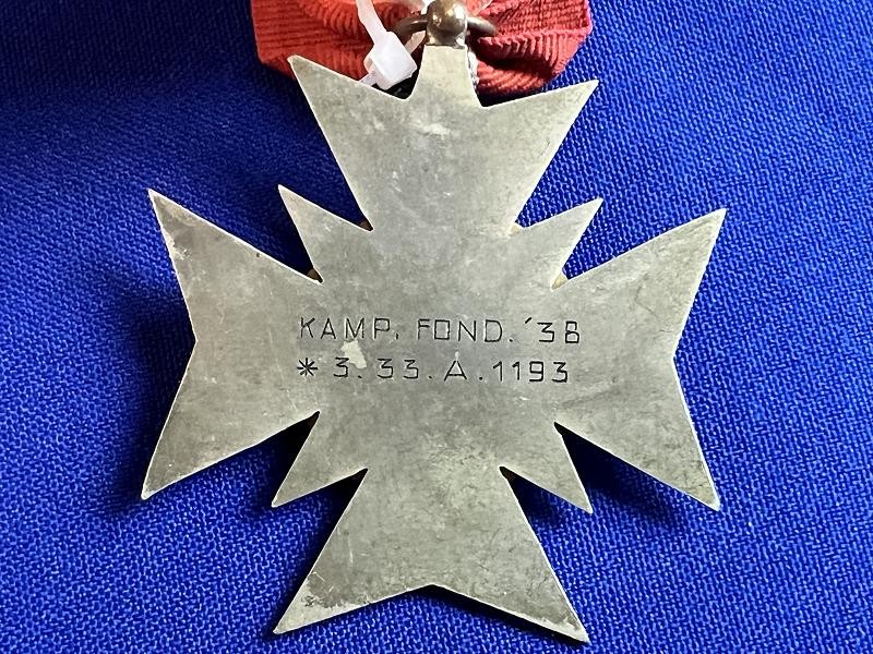 WW2 Era 1938 Austrian Regimental Medal Large Coined Silver