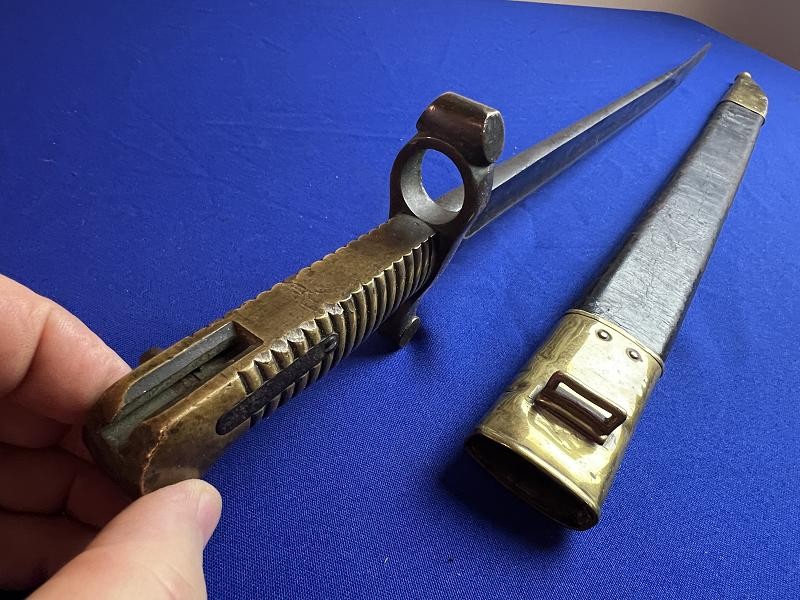 US M1855 SABER BAYONET W/ SCABBARD, FOR M1841 “MISSISSIPPI RIFLE
