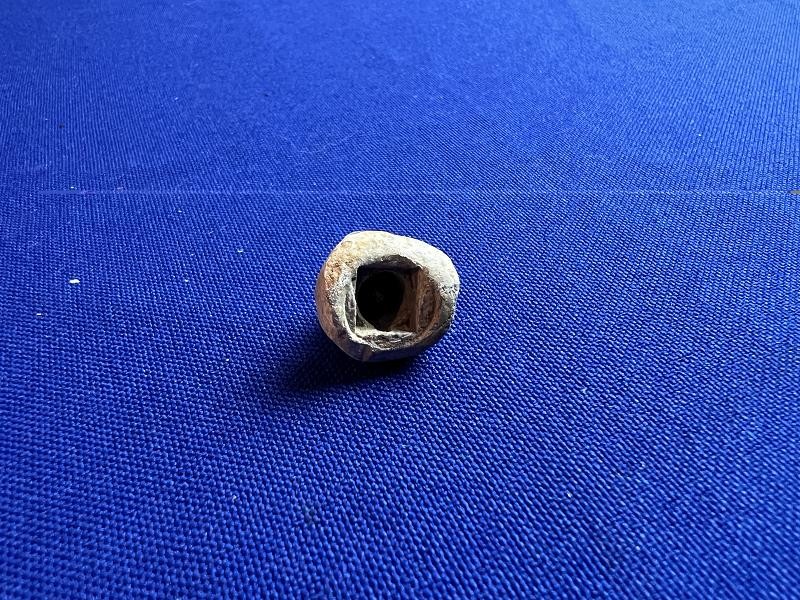 DUG CIVIL WAR CARVED LEAD NIPPLE PROTECTOR DALTON WINTER CAMP