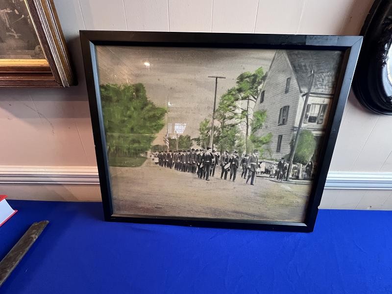 CIVIL WAR US VETERAN SOLDIERS WATERCOLOR HIGHLIGHTED PHOTOGRAPH