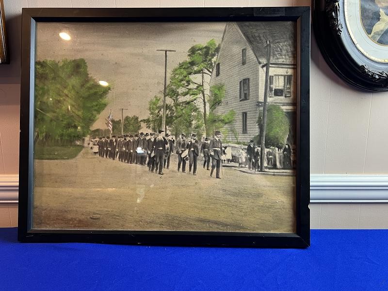 CIVIL WAR US VETERAN SOLDIERS WATERCOLOR HIGHLIGHTED PHOTOGRAPH