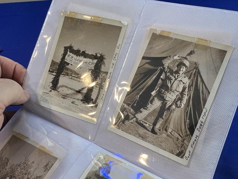 EXCELLENT US WWII & KOREAN WAR ALBUM OF 200 PHOTOS