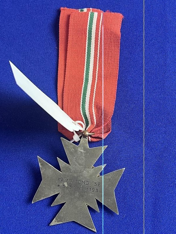 WW2 Era 1938 Austrian Regimental Medal Large Coined Silver