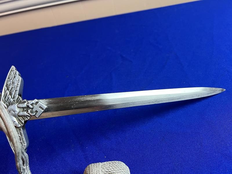 Original WW2 German Luftwaffe Officer's Dress Dagger with Scabbard & Portepee