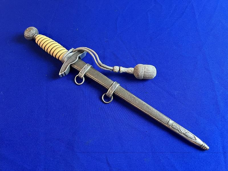 Original WW2 German Luftwaffe Officer's Dress Dagger with Scabbard & Portepee